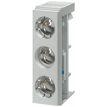 DIAZED bus-mounting base SR60 3-pole, DII, 25 A, 500 V for 5/10 mm busbars