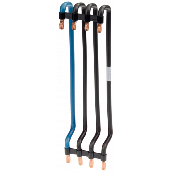 Series connector, 16 mm2, 200 mm, 3-pole+N for NF distribution board black/blue