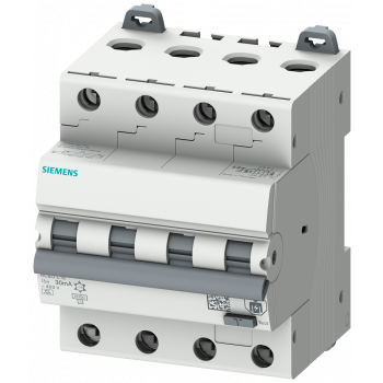 RCBO, 6 kA, 4-pole type A, 30 mA, B char., In: 20 A Un: 400 V