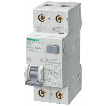 RCBO, Icn: 4.5 kA, 1P+N, type AC, 30 mA, C-char, In: 16 A, Un AC: 230 V