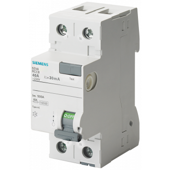 RCCB, 2-pole, type AC, In: 80 A, 100 mA, Un AC: 230 V