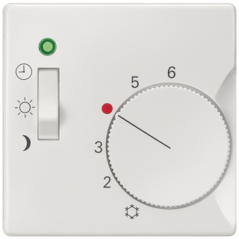 DELTA i-system titanium white Room temperature controller cover 3-position switch, 5TC9223