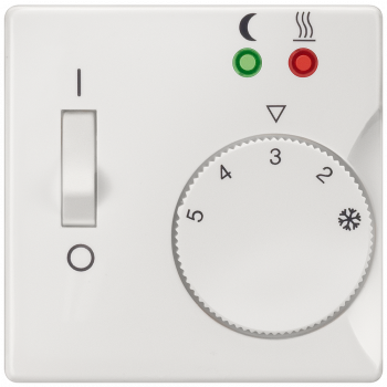 DELTA i-system titanium white Room temperature controller cover Direct floor heating, 5TC9225