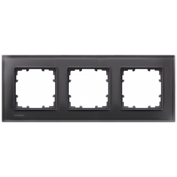 DELTA miro glass Frame 3-fold Authentic material black glass 232x 90 mm