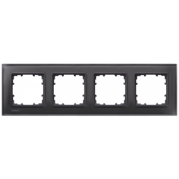 DELTA miro glass Frame 4-fold Authentic material black glass 303x 90 mm
