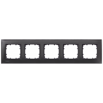 DELTA miro glass Frame 5-fold Authentic material black glass 374x 90 mm