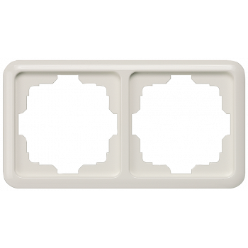 DELTA profil, titanium white frame 2-fold, cut out 151x 80 mm