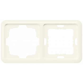 DELTA profil, titanium white frame 2-fold, with 1 cutout 151x 80 mm