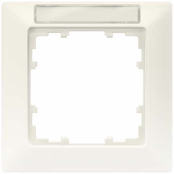 DELTA line, titanium white frame 1-fold, 80x 80 mm with labeling field