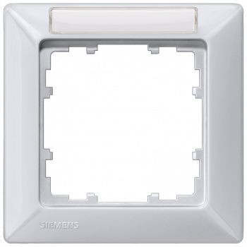 DELTA line, aluminum-metallic frame 1-fold, 80x 80 mm with labeling field