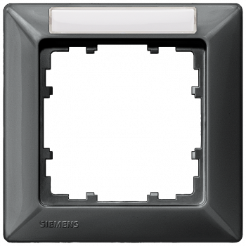 DELTA line, carbon metallic frame 1-fold, 80x 80 mm with labeling field