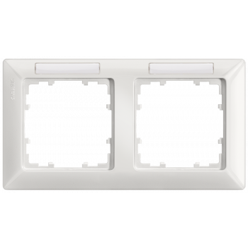 DELTA line, titanium white frame 2-fold, 151x 80 mm horizontal, 5TG2552-1