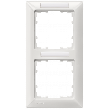 DELTA line, titanium white frame 2-fold, 151x 80 mm vertical, 5TG2552-2