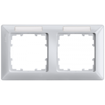 DELTA line, aluminum-metallic frame 2-fold, 151x 80 mm horizontal, 5TG2552-4