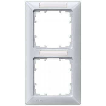 DELTA line, aluminum-metallic frame 2-fold, 151x 80 mm vertical, 5TG2552-5