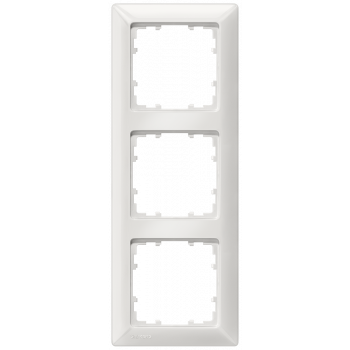 DELTA line, titanium white frame 3-fold, 222x 80 mm