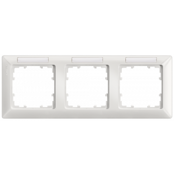 DELTA line, titanium white frame 3-fold, 222x 80 mm horizontal, 5TG2553-1