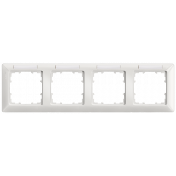 DELTA line, titanium white frame 4-fold, 293x 80 mm horizontal, 5TG2554-1