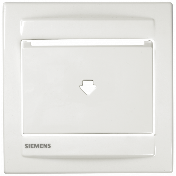 IRIS Cover plate with frame HotelCard switch 1 minute OFF delay polar white