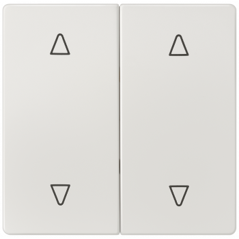 DELTA style, titanium white, Rocker switch with shutter symbols for pushbutton