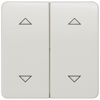 DELTA profil, titanium white Rocker switch with shutter symbols for pushbutton, 5TG7961