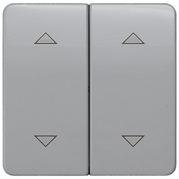 DELTA profil, silver Rocker switch with shutter symbols, 5TG7987