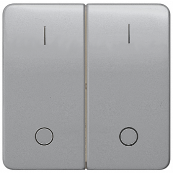 DELTA profil, silver Rocker switch with symbols I0, 5TG7988