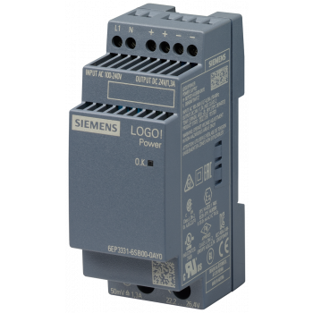 Power supply LOGO!Power, single-phase 24 V DC/1.3 A
