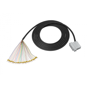 Round cable 32 pole D-Sub female to end sleeve shielded 8.0m