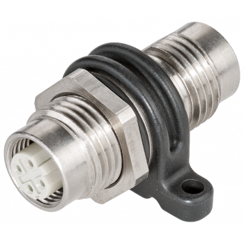 IE Panel Feedthrough PRO, cabinet feedthrough for coupling M12 plugs