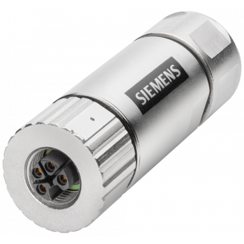 Power M12 cable connector PRO axial cable outlet for assembly in the field, 6GK1906-0EB00