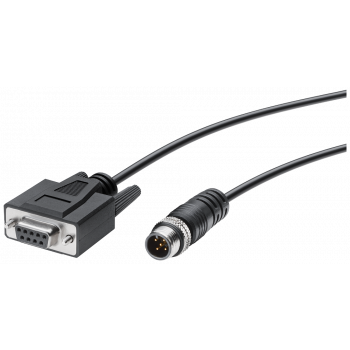 Serial Cable M12/RS232, serial cable pre-assembled with M12 and RS-232 plug, 3 m