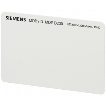 Transponder MDS D200 PVC ISO Card PETix, RF200/RF300 ISO/MOBY D, ISO 15693, 6GT2600-1AD00-0AX0