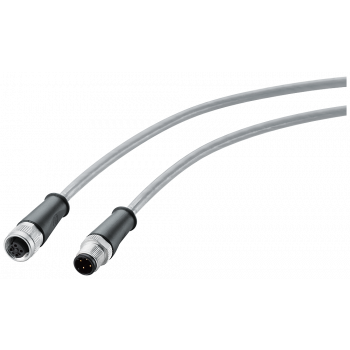 Robust Power Conn. Cable IP69 M12-180/M12-180, A-coded, 4-pole, 3 m, for ET200