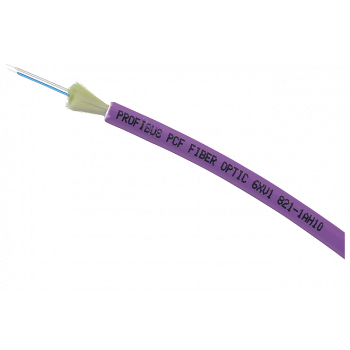 PB PCF Fiber Optic Cable, PVC outer sheath, 4 PCF Simplex plugs IP20, 300 m