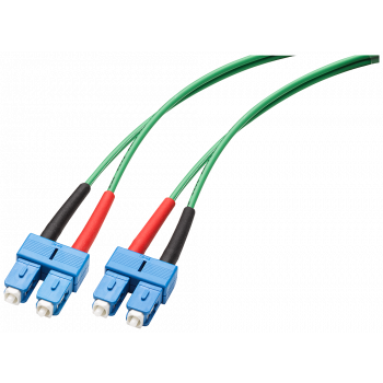 Fiber optic multimode cord SC/SC, 50/125, 2x 2 SC duplex plugs, 1 m