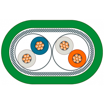 IE TP Cord 15/RJ45, pre-assembled with 1x RJ45 + 1x 15-pin ITP connector, 2 m