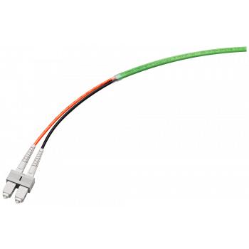 FO trailing cable GP 50/125, multimode, 2x 2 SC plugs, PVC, UL, 5m