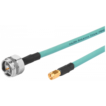 IWLAN 1x N-Connect/1x RSMA Male/Male flexible connection cable, 0.3 m