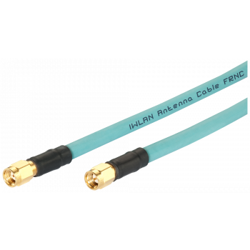 IWLAN 1x RSMA/1x SMA Male/Male flexible connection cable, 2 m