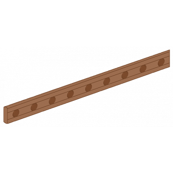 ALPHA 630 UNIVERSAL copper busbar L=1300 mm 30 x 10 mm, drilled