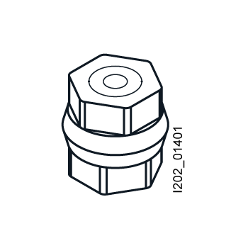 Pin insulator for busbar 1-pole with female thread M8 and fastening plate