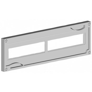 ALPHA 630 DIN, cover, height=150 mm, width=500 mm, cutout 2x 12 MW