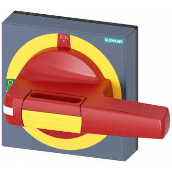 Handle with masking plate EMERGENCY OFF, size 100 x 100, for shaft 8 x 8, 8UD1841-2AF05
