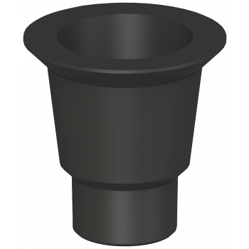 Pipe adapter, black, for integrated signal lamps with 70 mm diameter