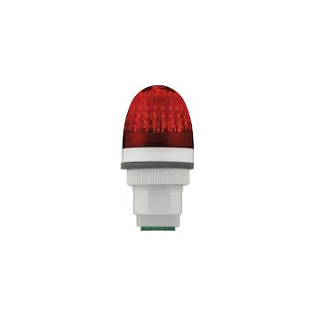 RED LED PANEL MOUNT BEACON 12-24VAC/DC