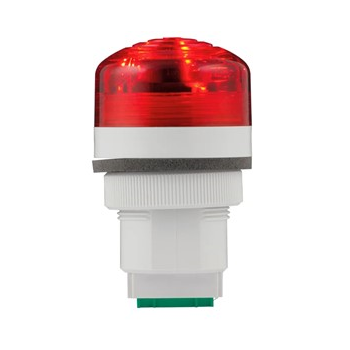 PANEL MOUNT SOUNDER + RED BEACON 12-24VAC/DC