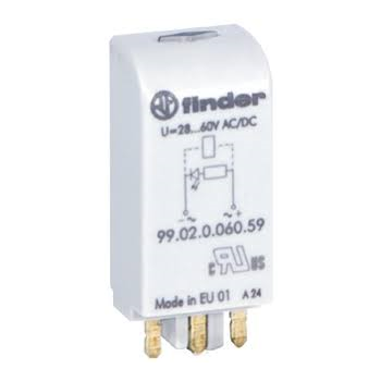 GREEN LED + VARISTOR MODULE 28-60VACDC