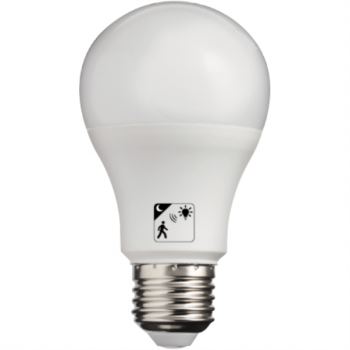 220-240VAC 10W DAYLIGHT LED PIR/LUX SENSOR LAMP E27