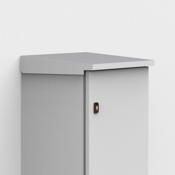 Rain Hood, ARF, 55x400x155mm, Light Gray, Mild Steel